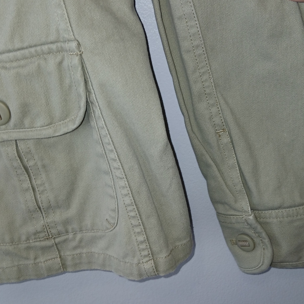 Sonoma 100% Cotton Sage Blazer Jacket Womens Large Officewear Casual - Picture 4 of 8